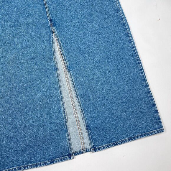 Abrand Jeans Maxi Skirt Size 32 / AU 14 Debbie Denim Slit Front Long NEW - Picture 4 of 12